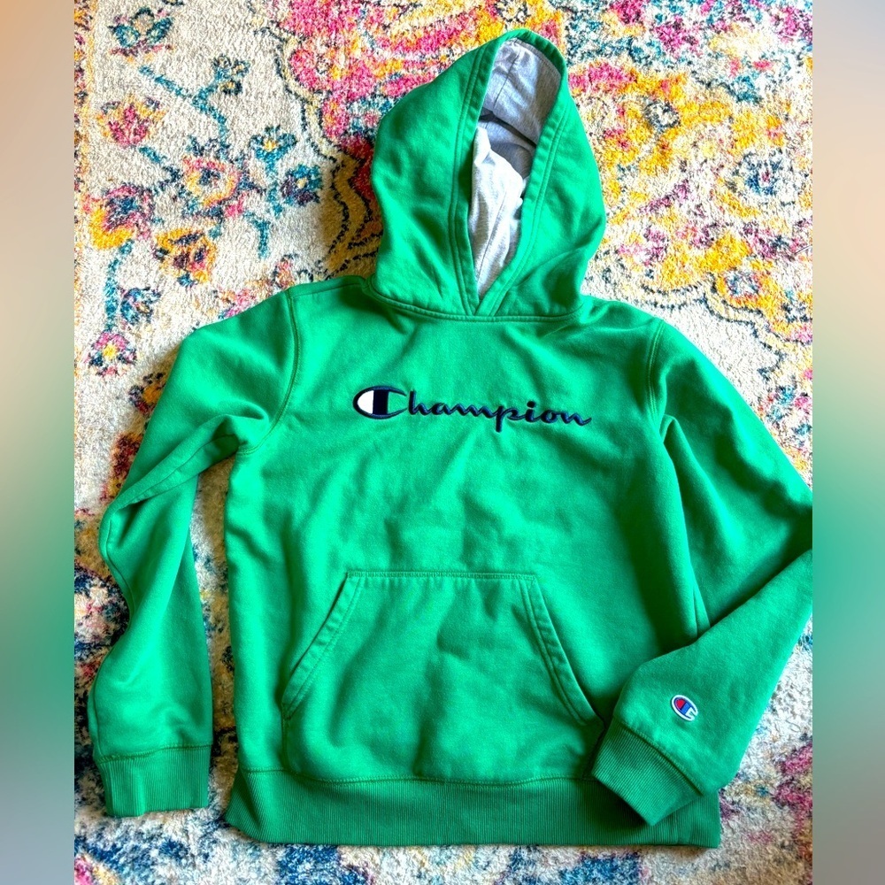 Champion Green Hoodie Youth Extra Large